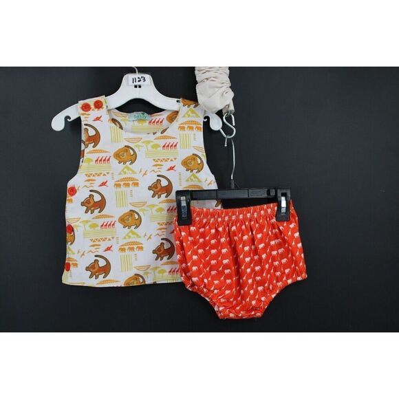 SASSY STITCHES DIAPER SET OUTFITS LION king Safari ANIMALS 18M - Picture 1 of 11